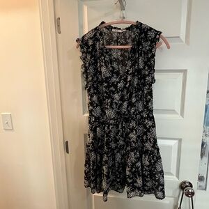 Mi Ami Black and White Floral Mini Dress